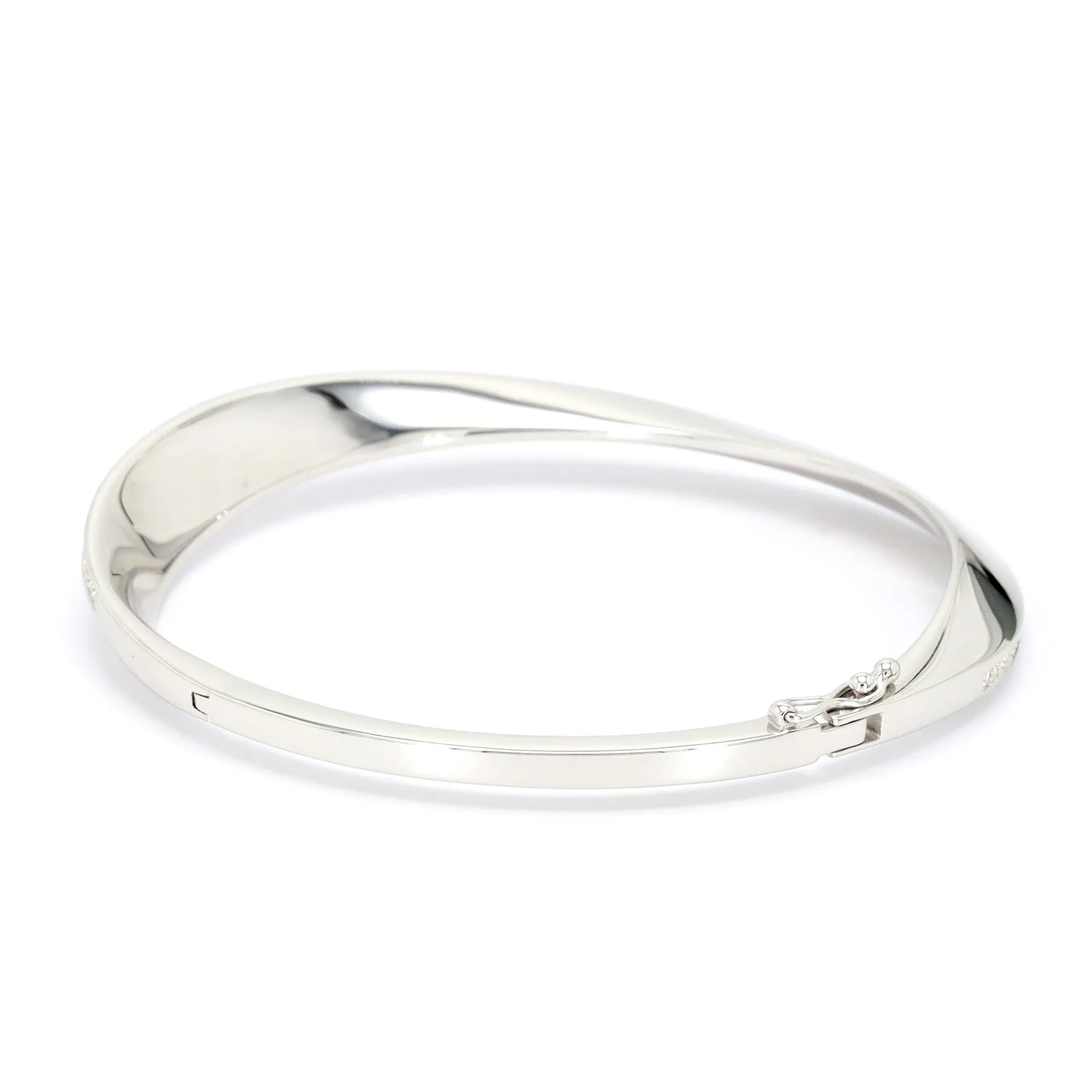 White Sapphire Wave Bracelet