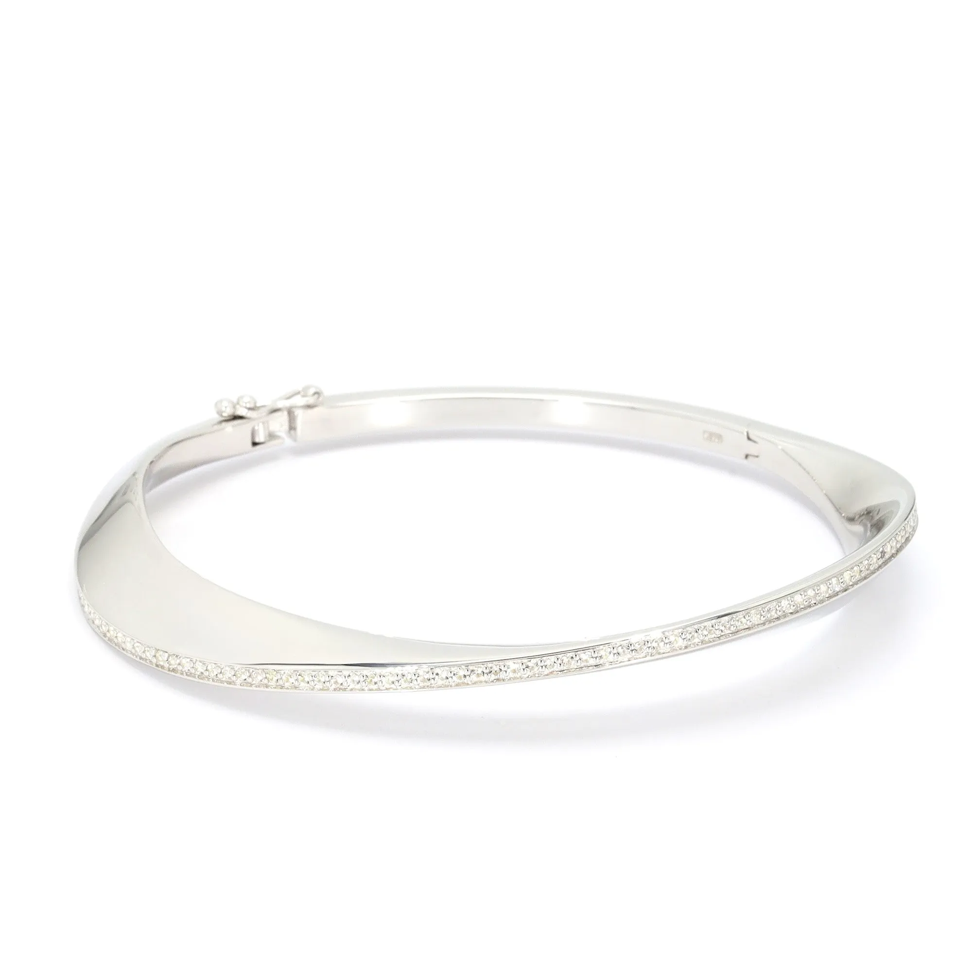 White Sapphire Wave Bracelet