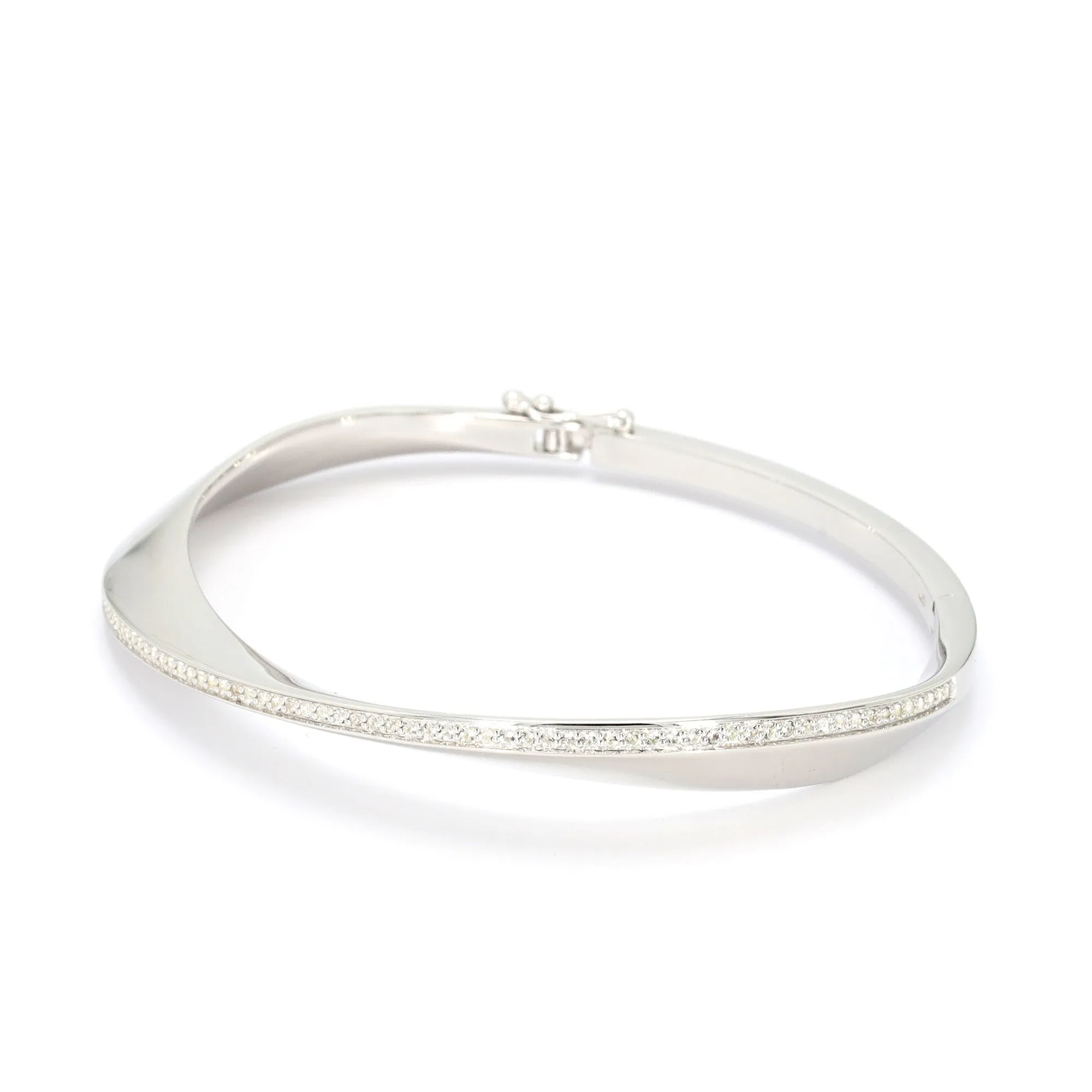 White Sapphire Wave Bracelet