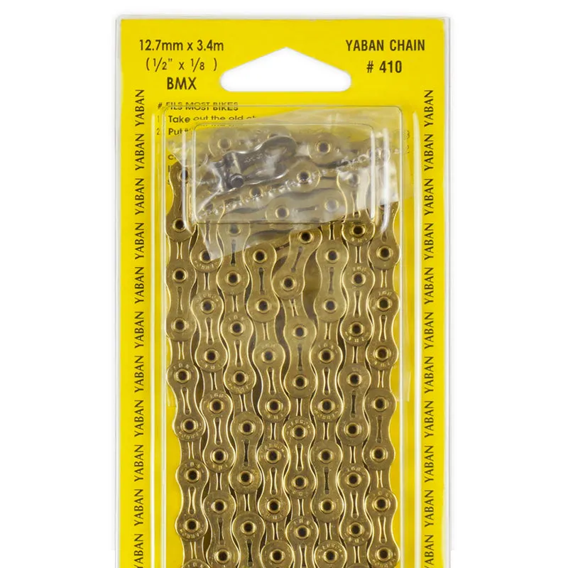 YBN 1/8" Track/ BMX Gold Chain SLA410-TiG (note we also stock this chain in silver)