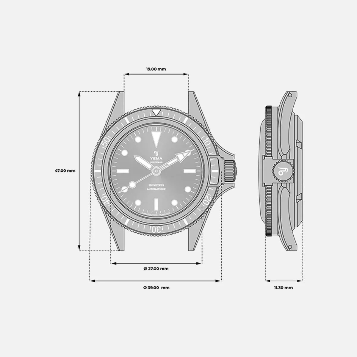Yema Superman Gilt CMM.10 12.14.55.SN.M2